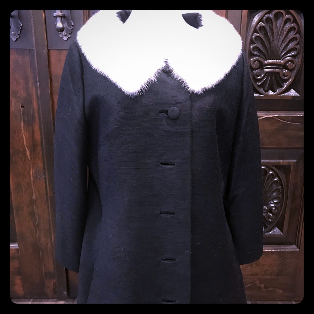 Vintage 60’s black silk coat from Harzfelds